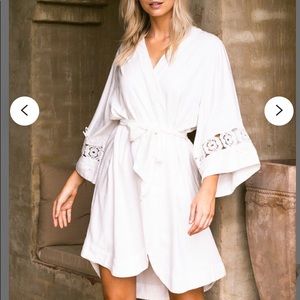 White beautiful robe - great for brides!